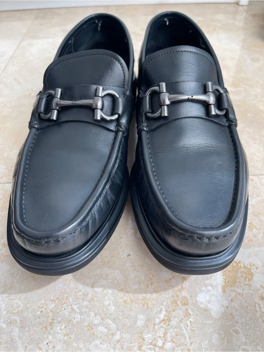 Salvatore Ferragamo Black Leather Bit Slip-On Loafers Salvatore Ferragamo Men main image 4